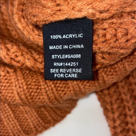 moon & madison Rust Cable Knit Cardigan | S - Picture 5 of 7